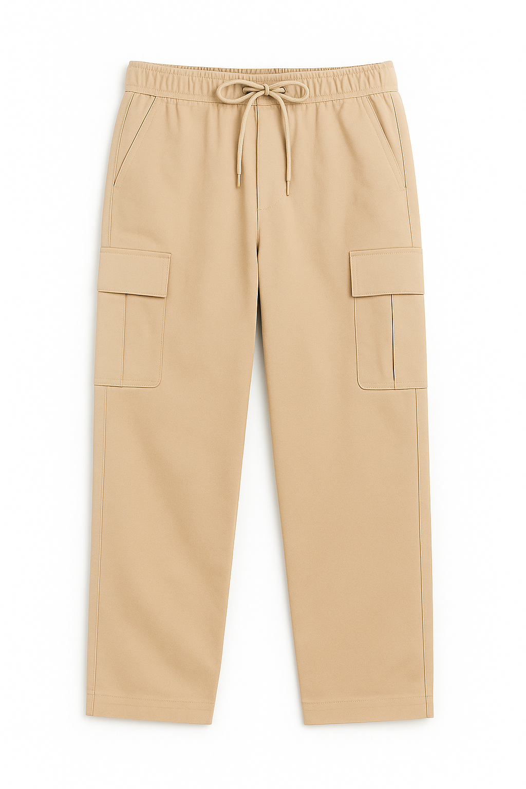 Sand Beige Cargo Pant Straight Fit