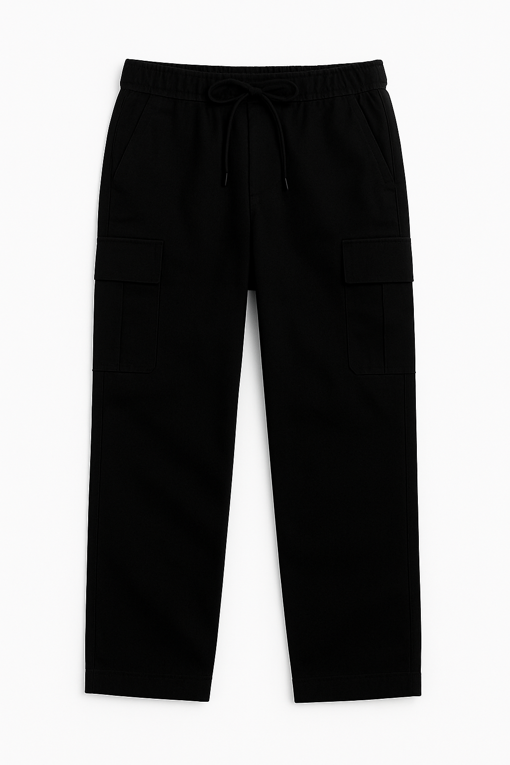 Black Cargo Pant Straight Fit