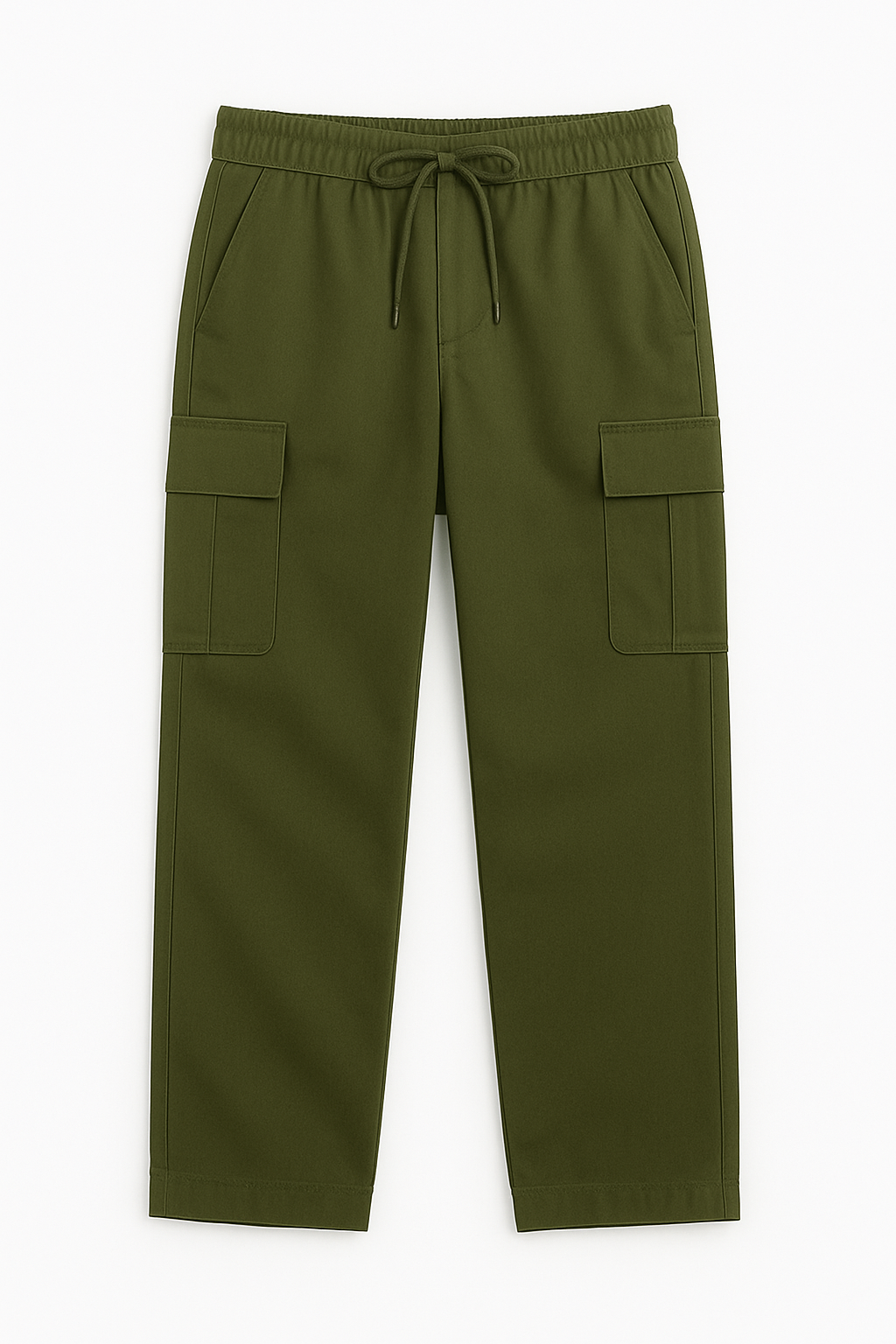 Olive Green Cargo Pant Straight Fit